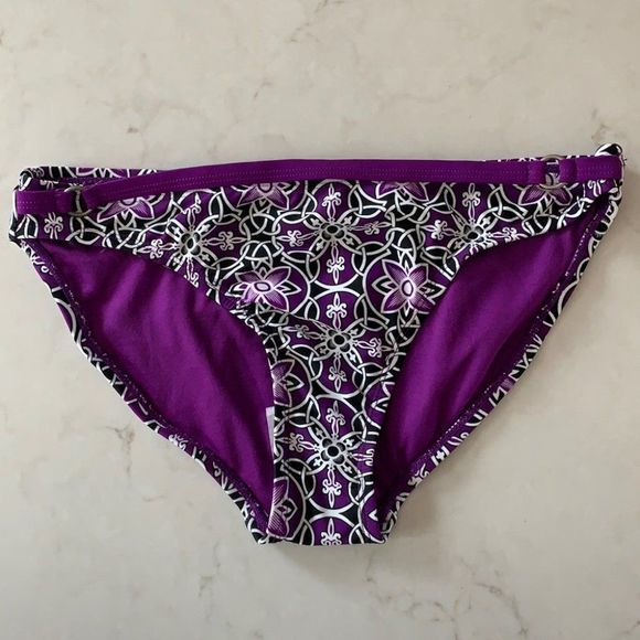converse purple black floral bikini bottoms - Picture 2 of 7